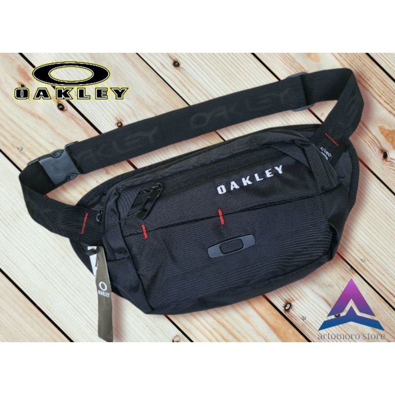 TAS OAKLEYY WAIST BAG OAKLEYY TAS SELEMPANG OAKLEYY LOGO BESI