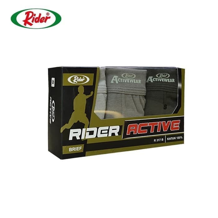 1 Box 3 Pcs CD Rider Active R 317 B - Celana Dalam Pria Dewasa - Multi Colour