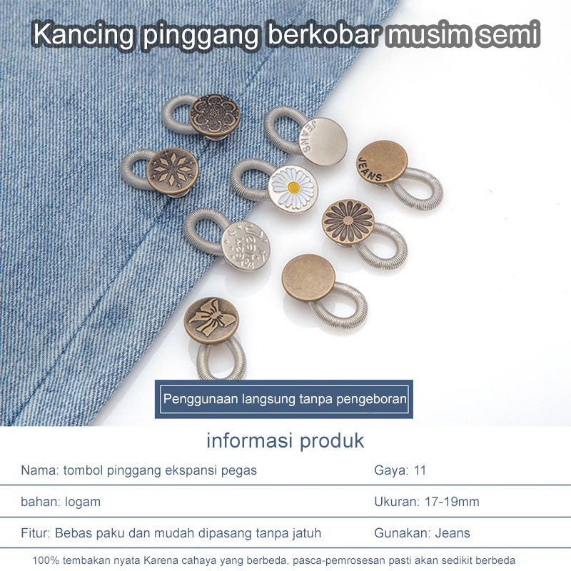 COD✨Pembesar Kancing Celana Jeans Dilepas Tombol Peluncuran Teleskopik Adjustable Universal Buckle Extended