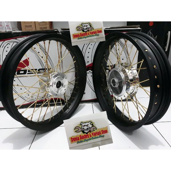 BRILIANT Sepaket Velg lebar 250-350 ring 17 Vixion new - Vixion old - Mx king -Vixion NVA NVL