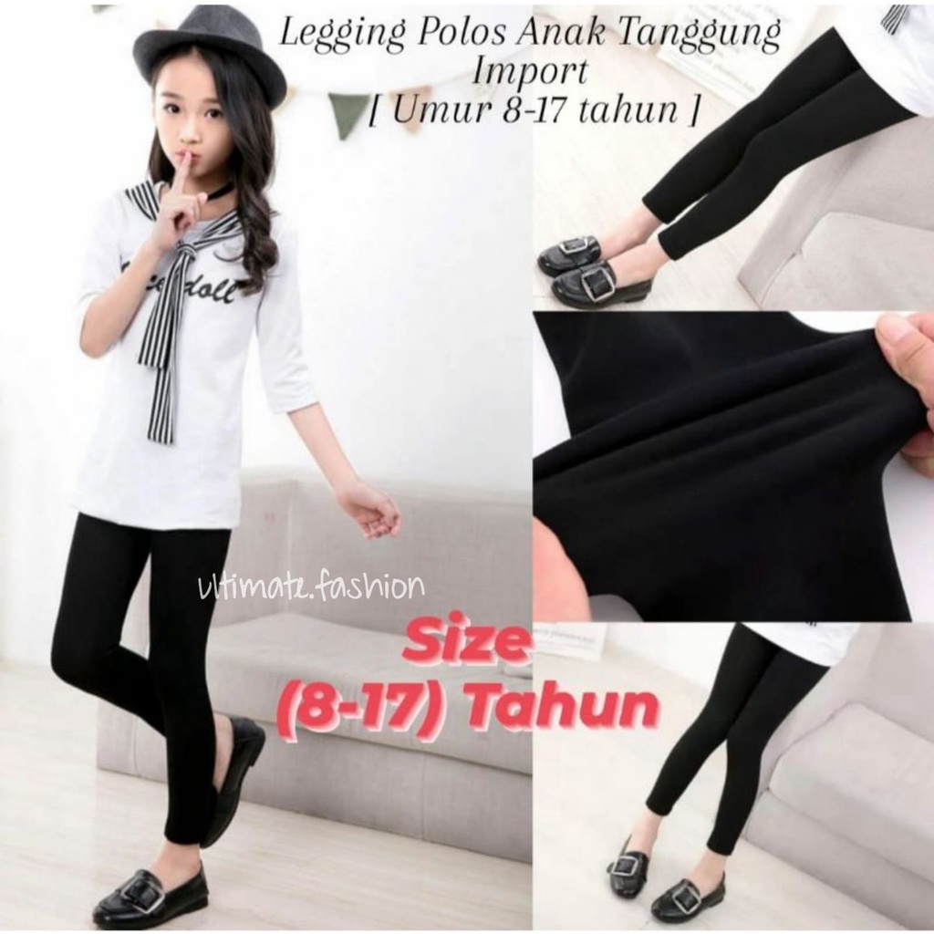 Legging Polos Anak Tanggung Import Umur 8-17 tahun 908