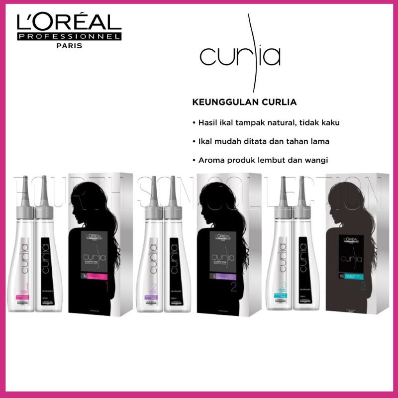 Loreal Curlia Original BPOM / Obat Keriting Rambut Curly Curling / Paket Obat Kriting Rambut alat cu