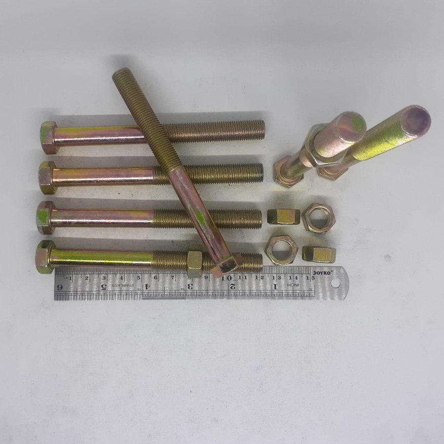 BAUT MUR KUNING M12 X 120 / BMK M12 X 120 / BAUT M12X120 KUNING / BAUT M12 / BAUT 17 KUNCI 17 / PANJ