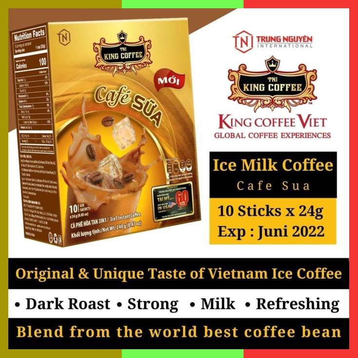 

Kopi Vietnam King Coffee Cafe Sua Kopi Susu Isi 10 Sachet Trung Nguyen