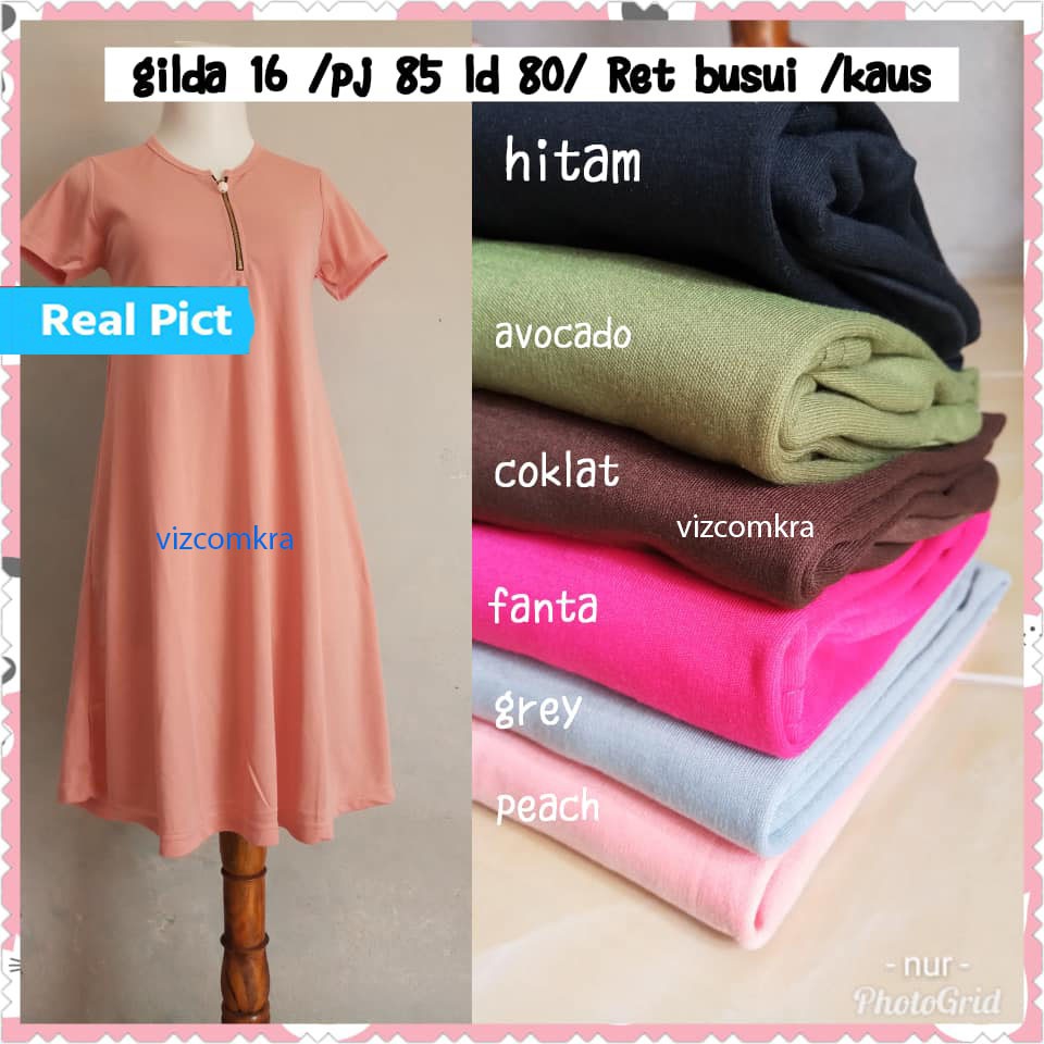 DASTER POLOS PENDEK | Dress Polos Murah