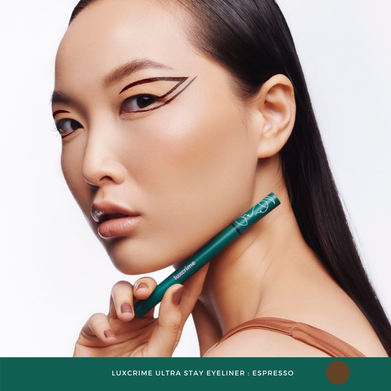 Luxcrime Ultra Stay Eyeliner in Espresso Tahan Air Mudah Diaplikasikan Bertahan Sepanjang Hari