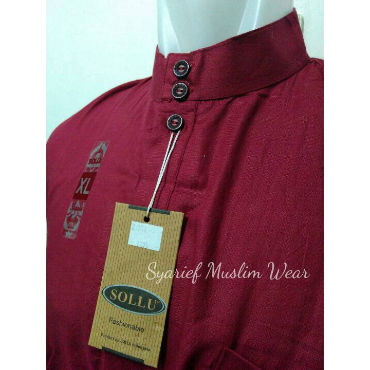 PRODUK BARU FASHION MUSLIM Atasan Gamis Pria - Sollu (High Quality)