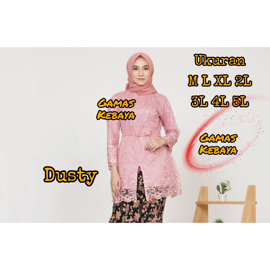 ATASAN KEBAYA CANTIKA TILE MUTIARA/KEBAYA MODERN/KEBAYA WISUDA/KEBAYA BRUKAT/KEBAYA JUMBO/BROKAT/COD