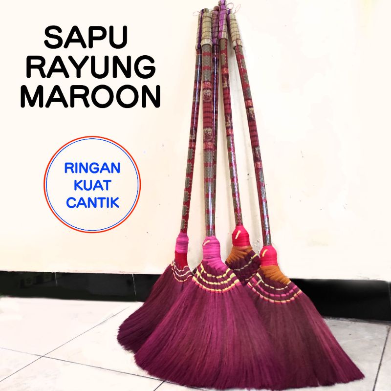 Jual Sapu Lantai Rayung Pembersih Debu Lantai Warna Maron Cantik