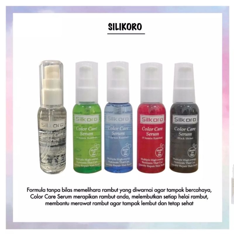 SILKORO COLOR CARE SERUM HITAM - VITAMIN RAMBUT SILKORO 80ML BPOM - SILKORO HITAM