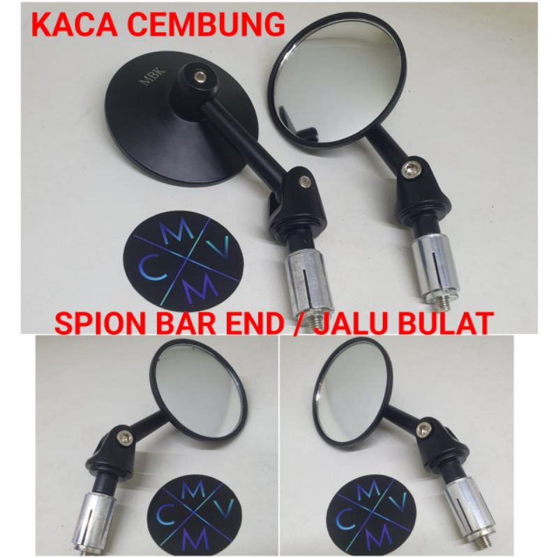 [[ PROMO ]] SPION MOTOR JALU BAR END BULAT kaca CEMBUNG [[BEST QUALITY]]