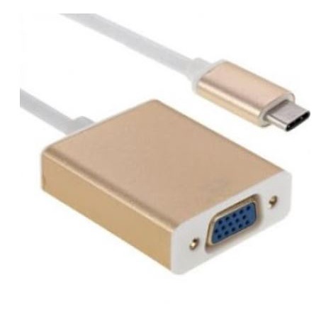 Usb3.1 Type-c male to vga female converter NB full hd 1080p for laptop mac-book - Konverter Usb-c to d-sub 15 pin