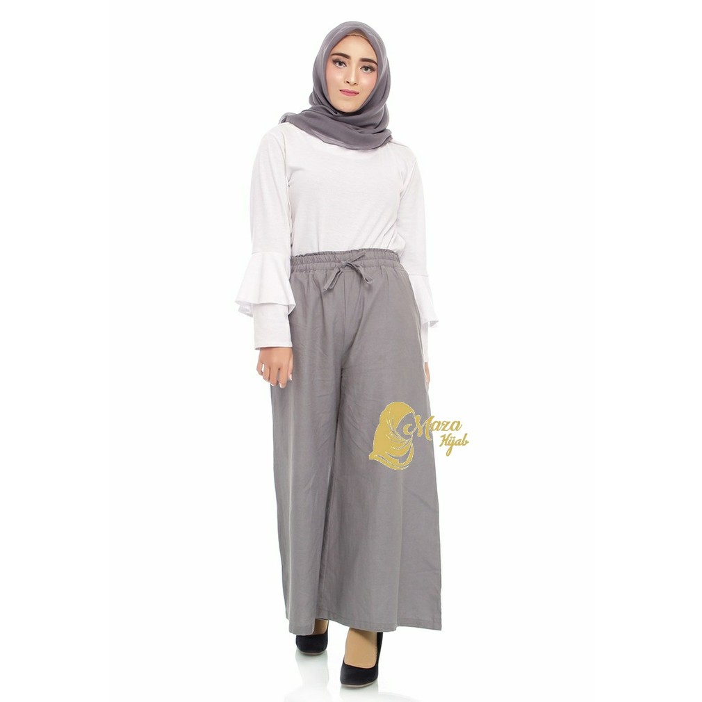 Celana Kulot Wanita Bahan Katun Rami