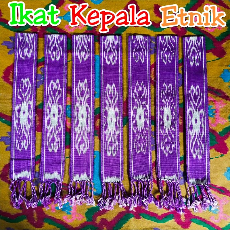 Ikat Kepala Etnik Dayak Kalimantan, kain tenun