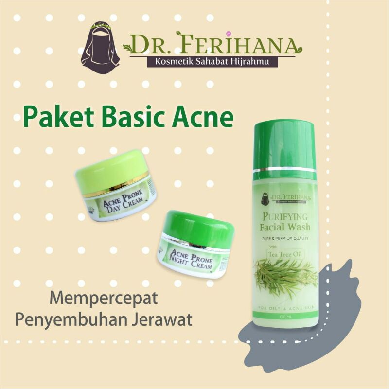 PAKET BASIC ACNE TEA TREE KSH dr. ferihana