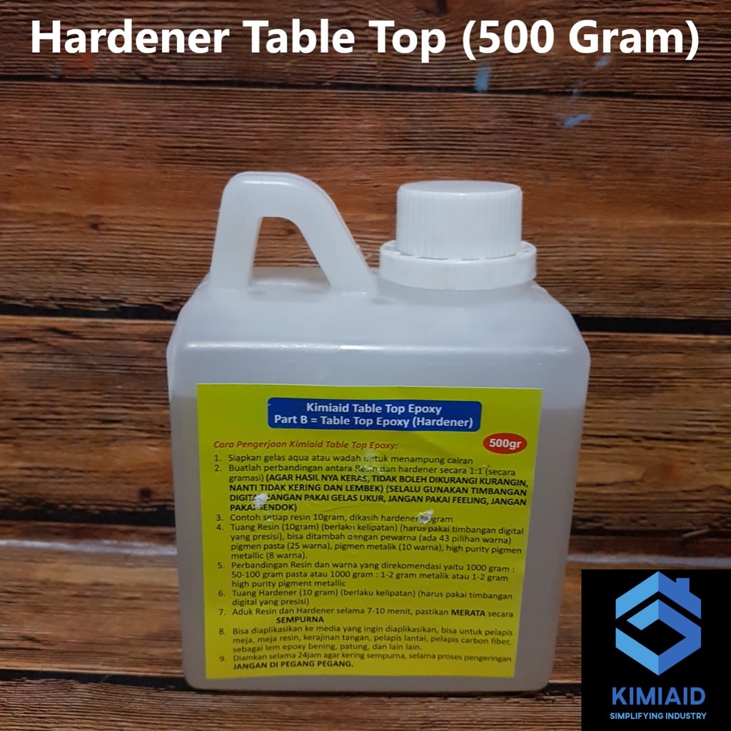 Hardener Epoxy Table Top Resin - 500 ML - Hardener Only  Super Keras - Epoxy Resin Bening