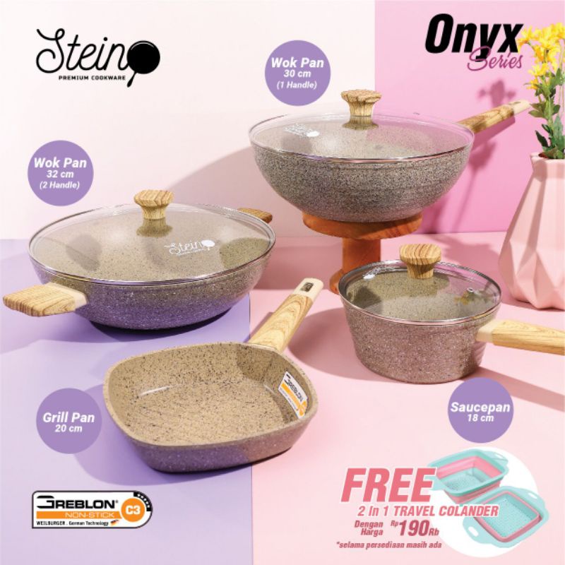 Paket Onyx Stein Cookware Granite Series Steincookware Resmi