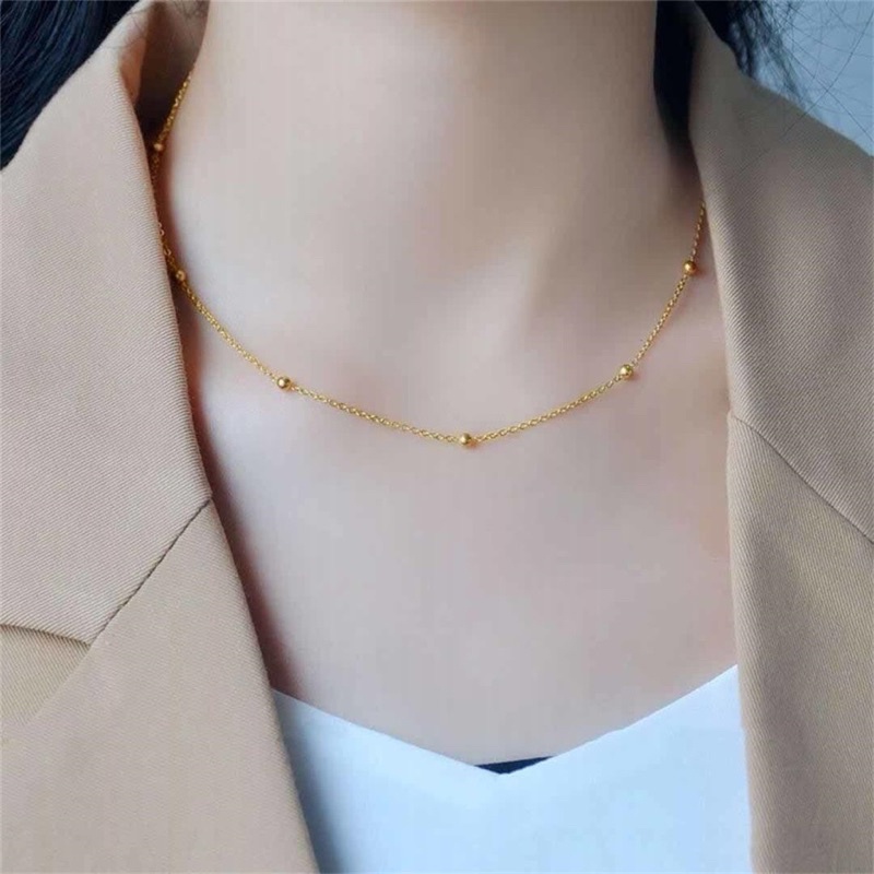 kalung jedar simple titanium asli stainless steel terbaru termurah tercantik