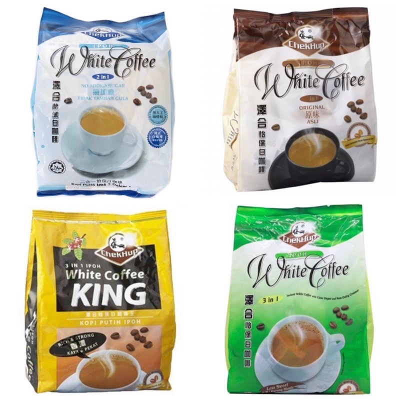 

CH / Chek Hup / Chekhup / Ipoh White Coffee / 3in1 / 2in1 / Original / Less Sugar / King / Coffee & Creamer / Less Sweet / Rich / Powdered / Kopi / instant / instan / Malaysia / impor