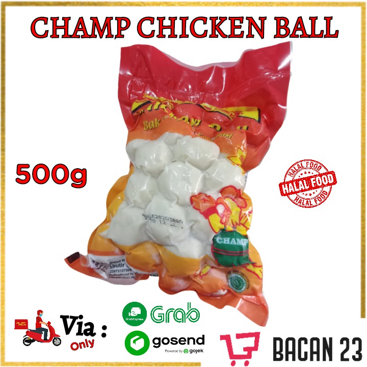 

Champ Chicken Ball ( 500g ) / Bakso Beku / Bakso Frozen / Bacan 23 - Bacan23