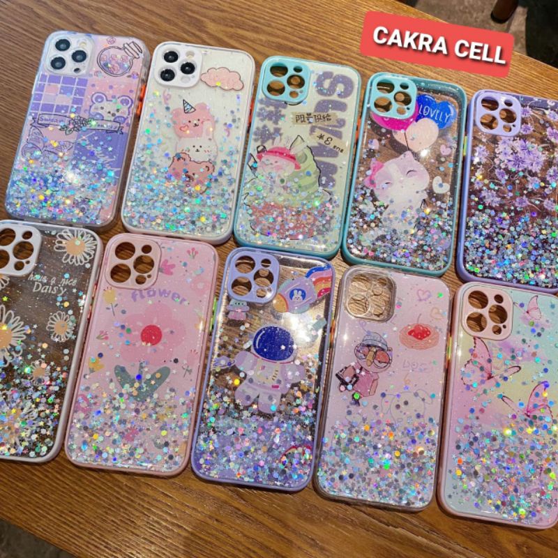 Case Gliter Motif XIAOMI REDMI NOTE 8 Pro Casing Silikon Hardcase