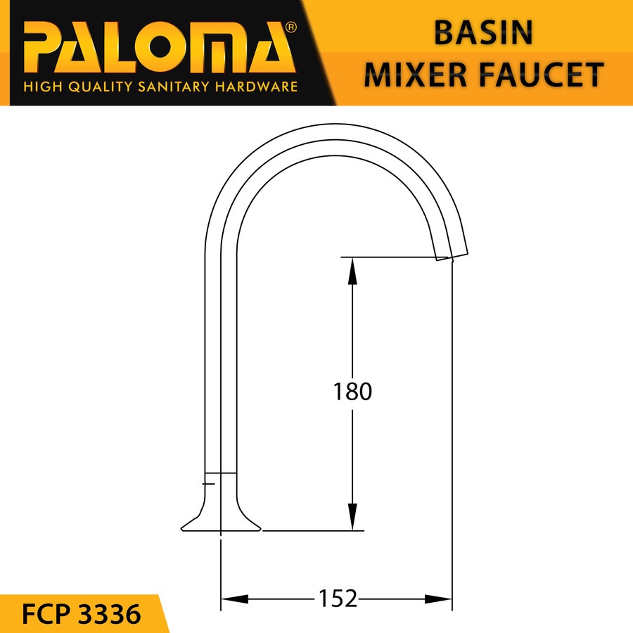 PALOMA FCP 3336 Keran Mixer Wastafel Cuci Tangan Panas Dingin Kran Air