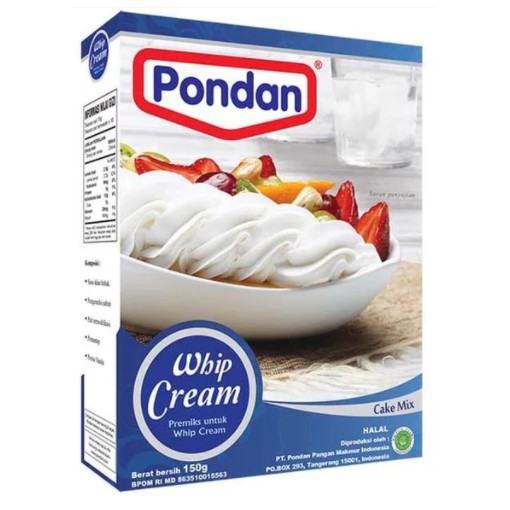 

Pondan Whip Cream 150 gr