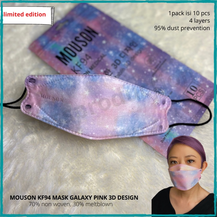 Masker Branded Unisex - MOUSON KF94 MASK GALAXY 3D DESIGN