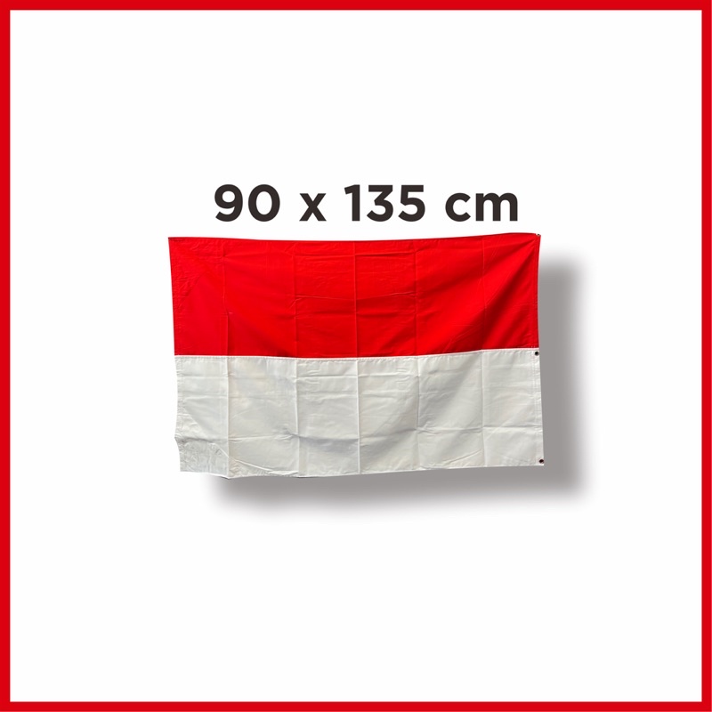 Bendera Merah Putih Lapangan Kain Japandrill/Americandrill IMPORT - Ukuran Besar - Pakai Segitiga