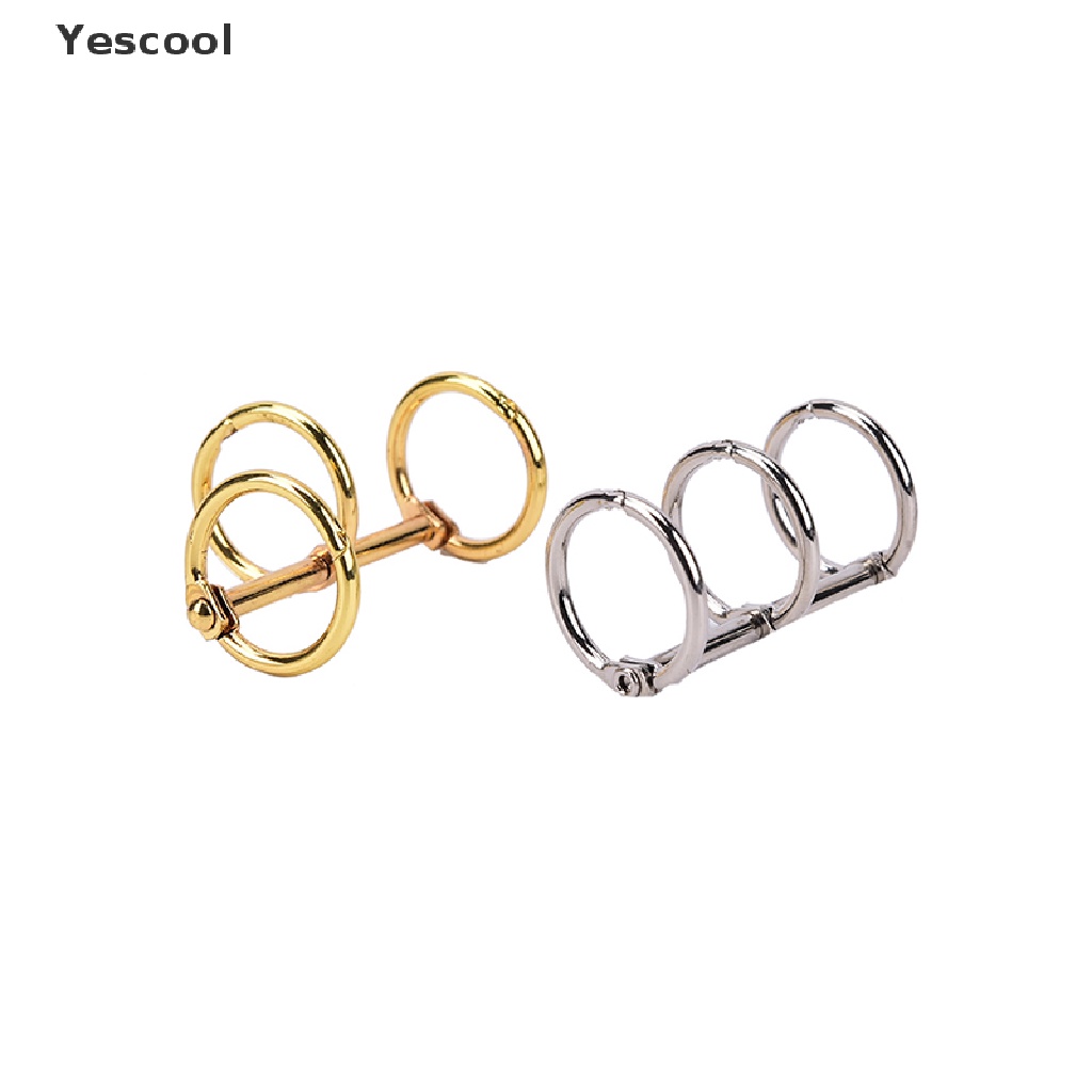 Yescool 1pc Ring Binder Loose Leaf Bahan Metal