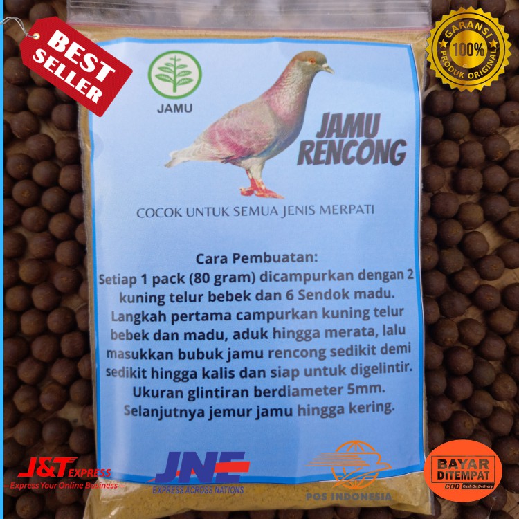 Jamu merpati balap paket pil dan serbuk