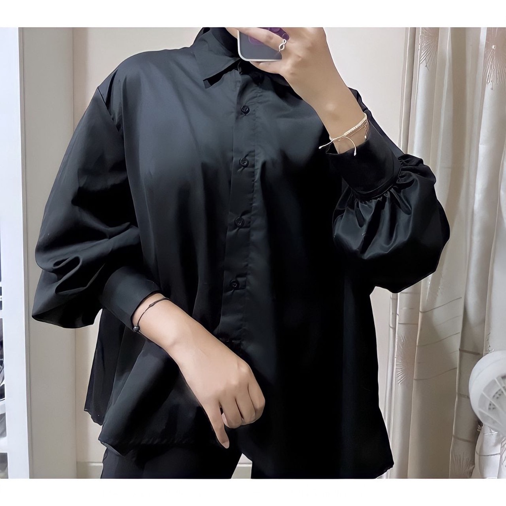 BEFAST - ZRX OOTD Kemeja JIMIE / Sally Blouse Oversize XXL / Kemeja Shirt Oversize Jumbo / Pakaian Wanita Remaja ABG / Oversize Kemeja Casual / Fashion Wanita Modis / Kemeja Polos Formal / Outfit Wanita Kantor / Keluaran terbaru / Kemeja Best seller