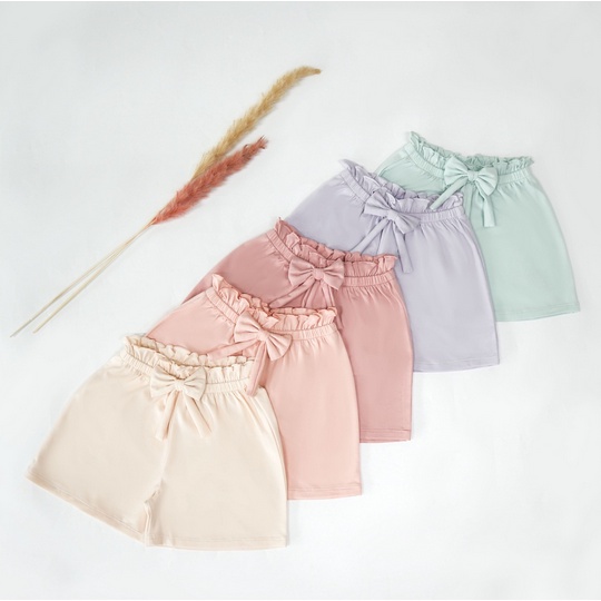 Bamboo and Bub - Ribbon Short Bawahan Pita Anak Perempuan Baby Girl Celana Pendek Lucu Soft Adem Bambu