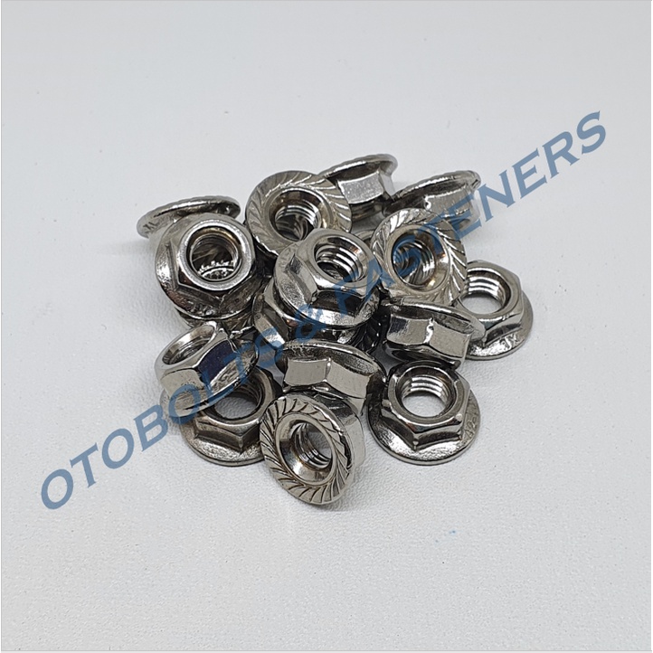 SUS304 Flange Nut M6 Stainless Steel