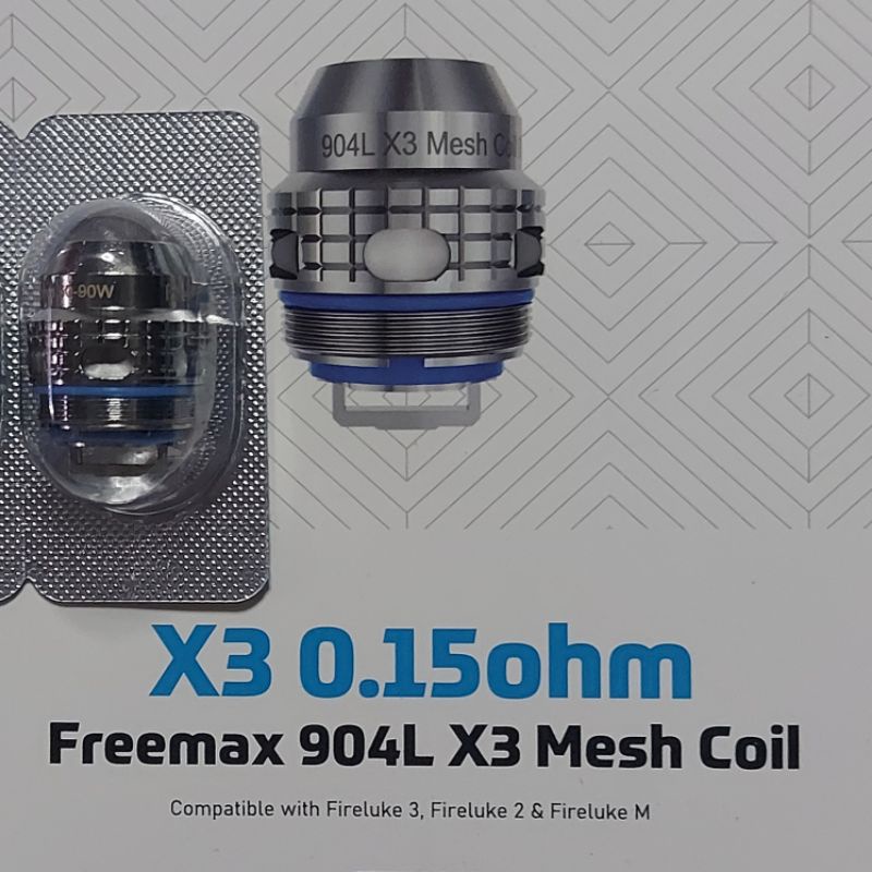 original freemax 904L x3 fireluke 0.15 freemax 1pcs coil bisa uforce