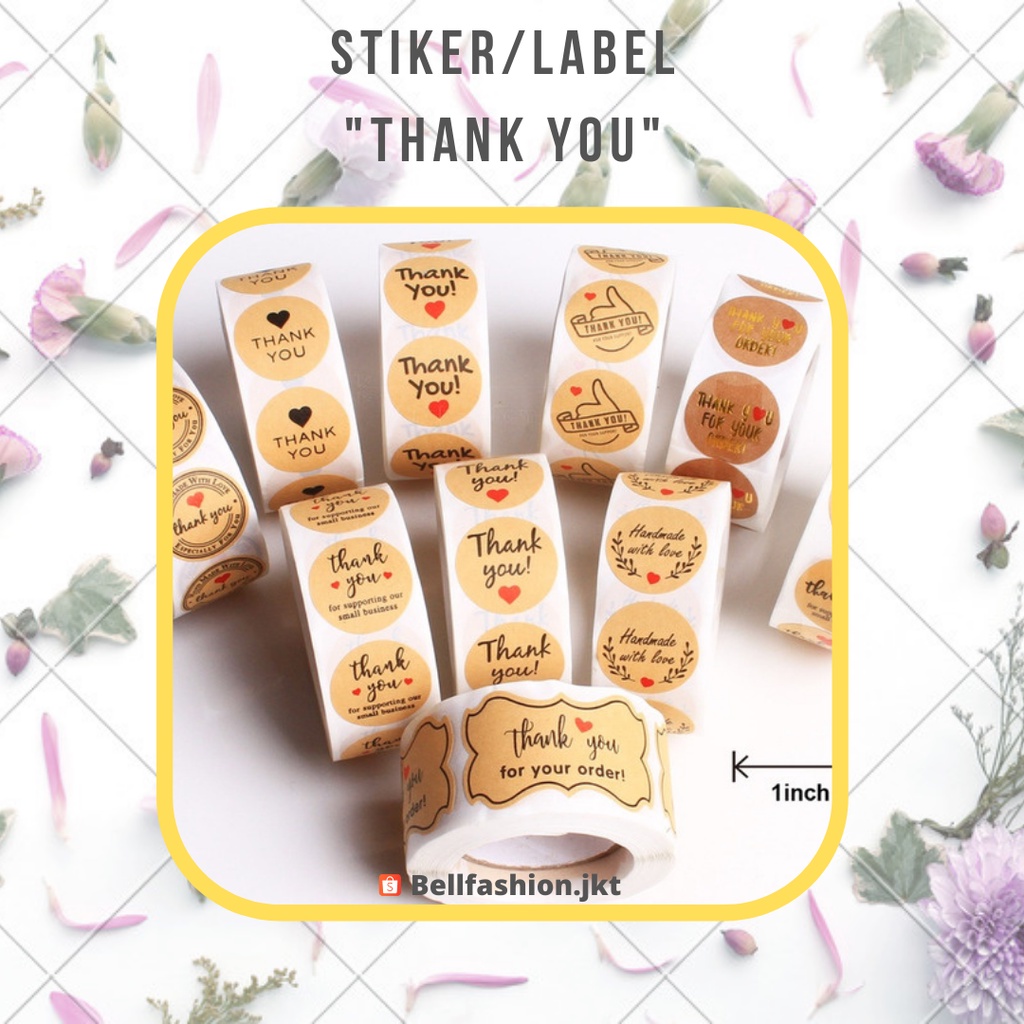 Stiker Label Tulisan Thank You For Your Order I Stiker Packing I Stiker Craft