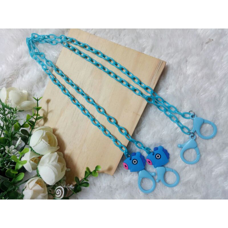 kalung masker anak / strapmask karakter / talimasker