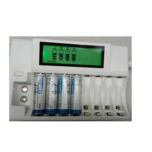 CHB-005 9 Slot Display LCD Smart Charger Battery RECHARGEABLE Fast Charging Ni-Mh / Ni-cd Baterai