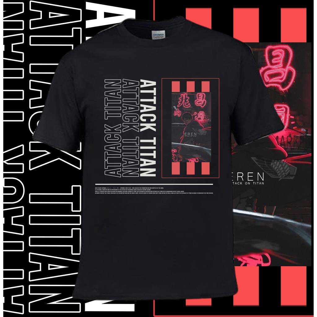 Kaos Attack On Titan - SNK -  Shingeki no Kyojin - Eren - Attack Titan