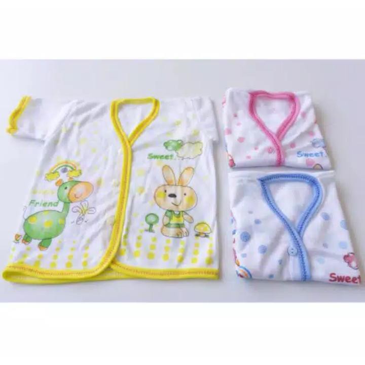 3 Pcs Baju Bayi Lengan Pendek Size New Born