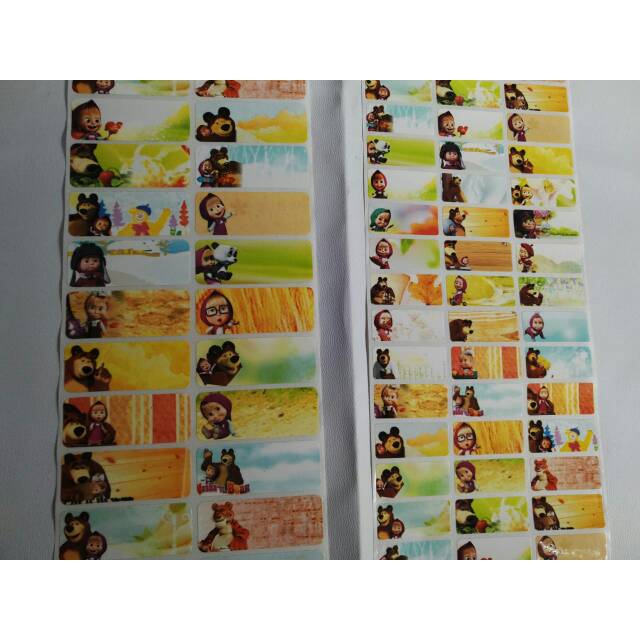 

MARSHA Stiker label nama waterproof anti air murah