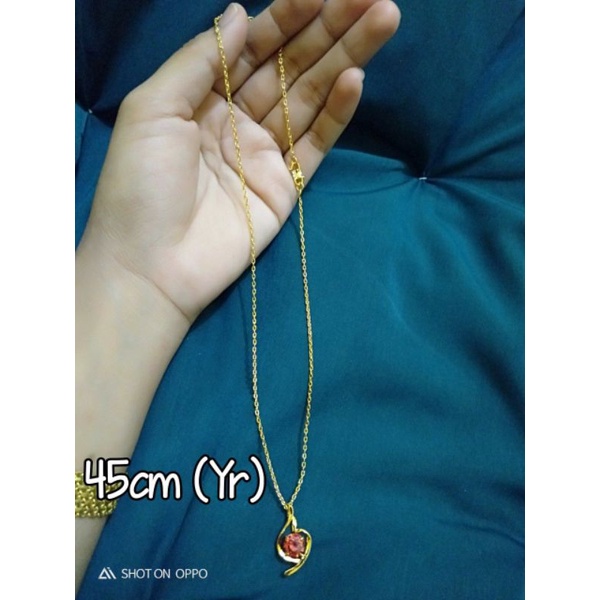 kalung nori mini liontin motif cantik lapis emas24k terlaris