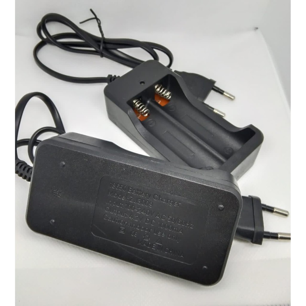 Tempat Charger Baterai 18650 2 Slot Kabel Panjang Kabel 70 CM