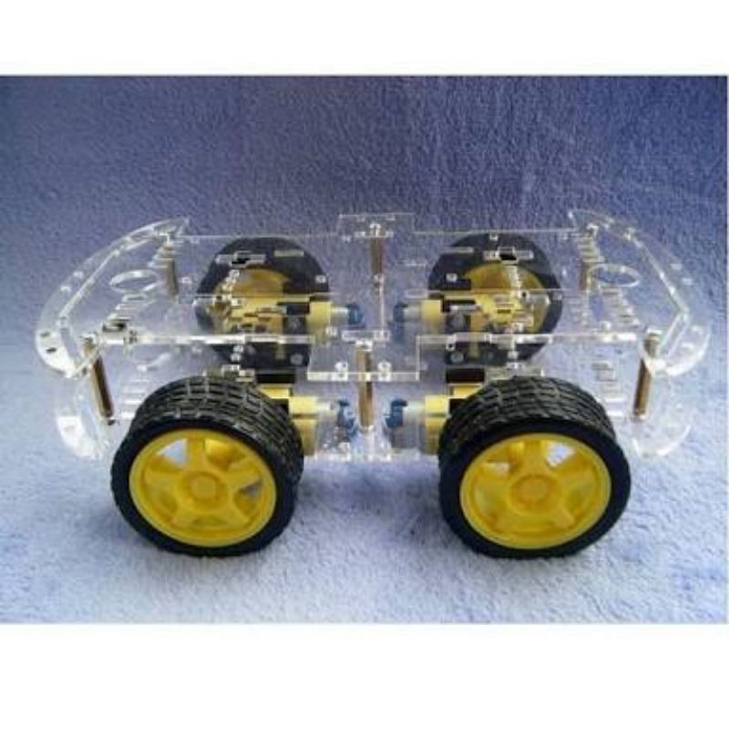 smart chasis case rangka robot 4wd for arduino