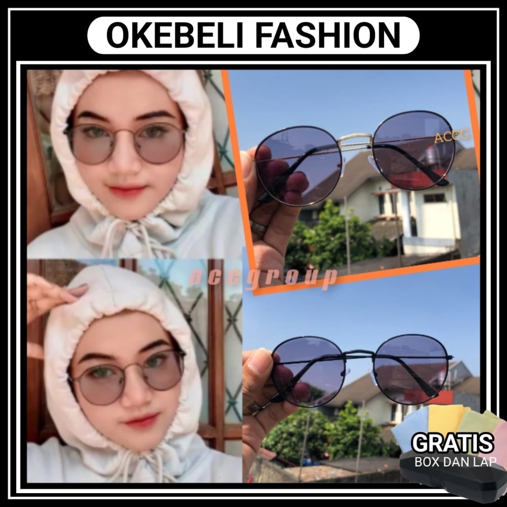 Kacamata Photocromic Wanita Gaya Fashion Trending Style Korea