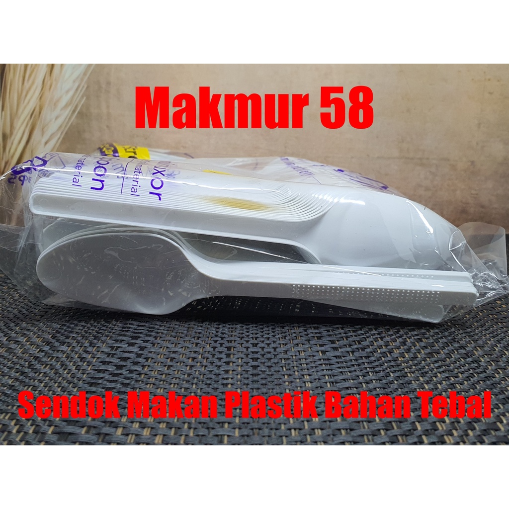 Sendok Plastik Putih merk Luxor / Sendok makan Plastik/ sendok makan panjang