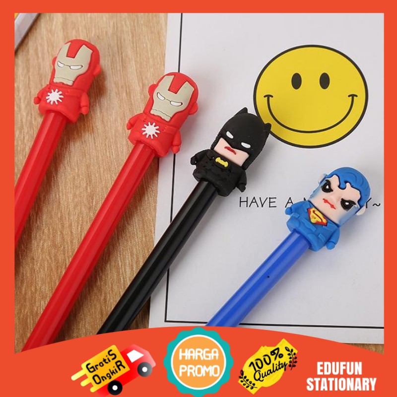 

Pena Unik Lucu Model Karakter Superman / Ironman
