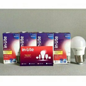 Lampu Led Bulb Paket Inlite 3 Watt Cooldayligh Putih / Kuning