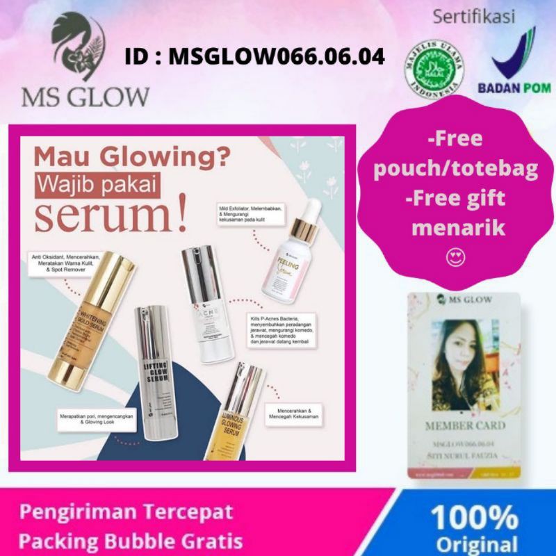 ALL SERUM MS GLOW / SERUM MS GLOW / SERUM LIFTING MS GLOW / SERUM ACNE MS GLOW / PEELING SERUM MS GL