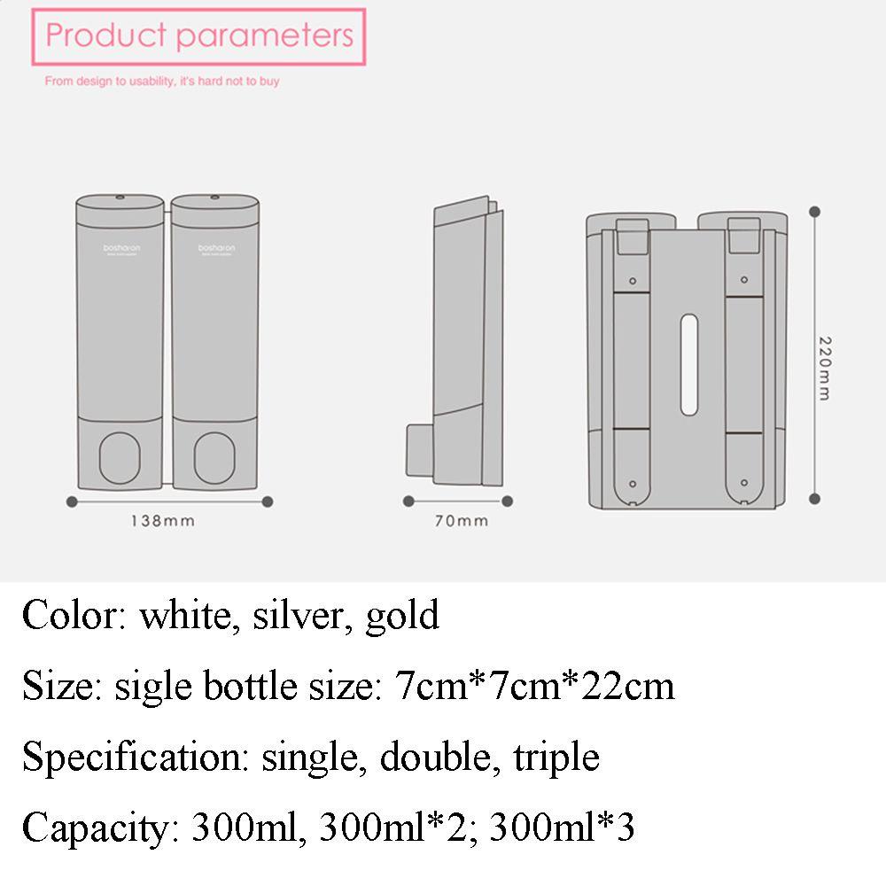 Dispenser Sabun Populer Single /Double/Triple Shower Gel Bottle Shampoo Deterjen Aksesoris Kamar Mandi